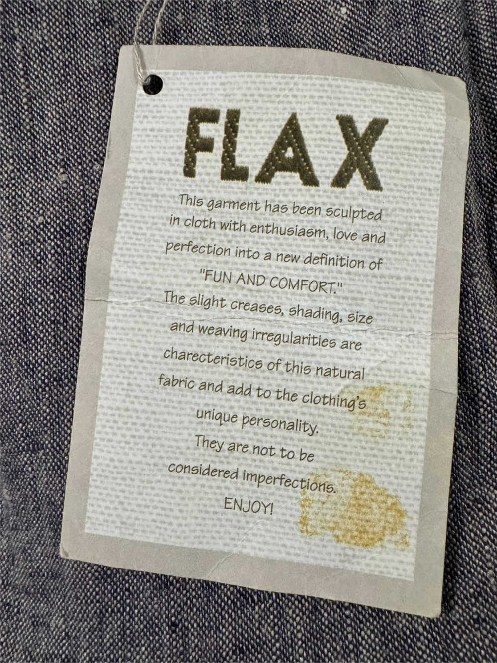FLAX 100% Organic Linen Button Up Jacket Women’s Size Large NWT - Picture 7 of 7